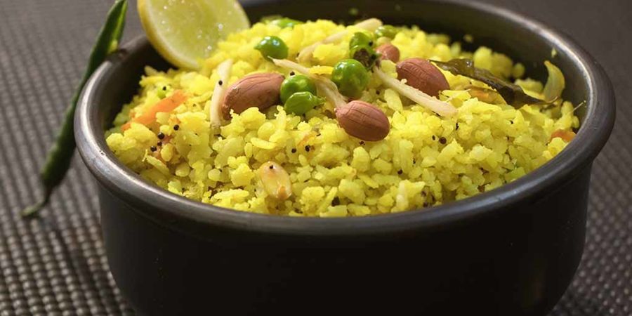 Fresh poha breakfast at Anna Cafe Jodhpur