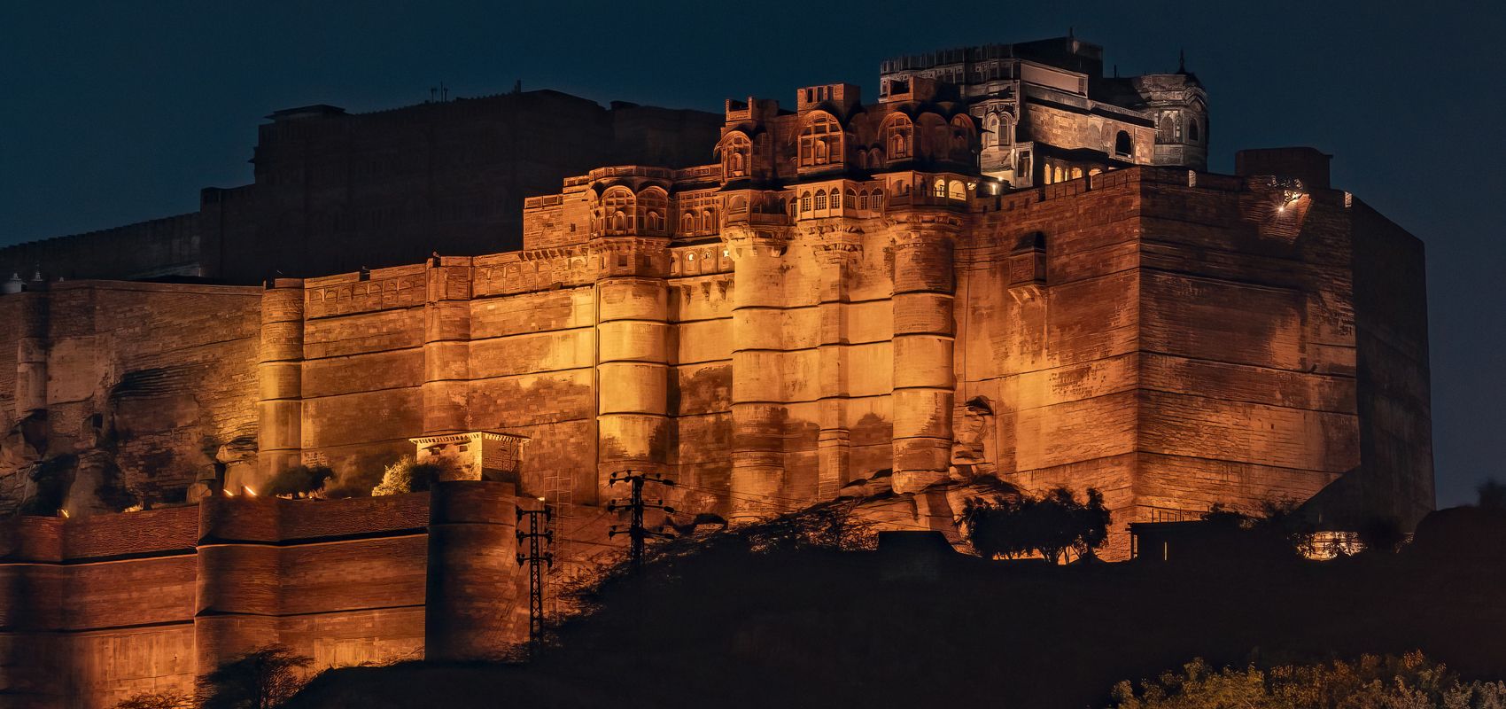 Mehrangarh Fort by night